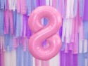 Ballon mylar Chiffre ''8''- 86cm - rose
