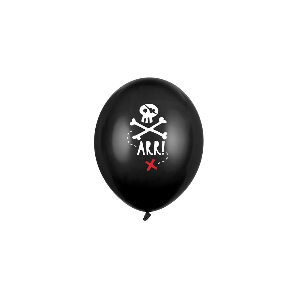50 Ballon 30 cm - Pirates - Noir Pastel