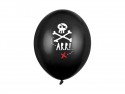 6 Ballon 30 cm - Pirates - Noir Pastel