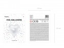 Ballon en mylar Coeur - 61cm - blanc