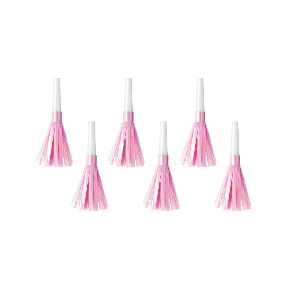 6 Trompettes de fête - rose clair