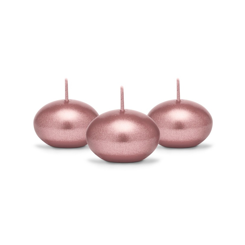 50 Bougie flottante métallisée - or rose