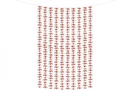 Rideau - Fleurs - or rose -...