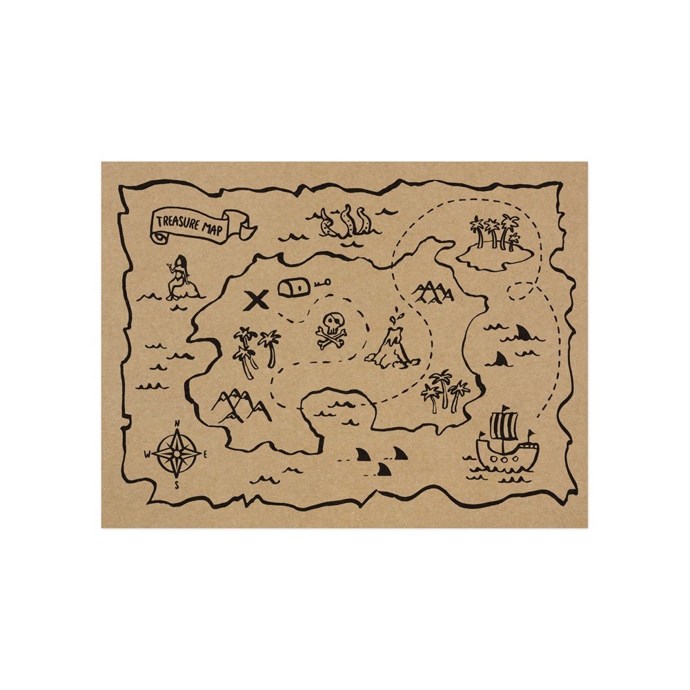30 Sets de table en papier Pirates