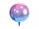 Ballon en mylar Boule Ombre - violet et bleu - 35cm