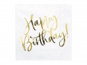 20 Serviettes de table Happy Birthday - blanc
