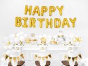 20 Serviettes de table Happy Birthday - blanc