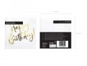 20 Serviettes de table Happy Birthday - blanc