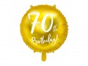 Ballon en mylar - 70e anniversaire - or