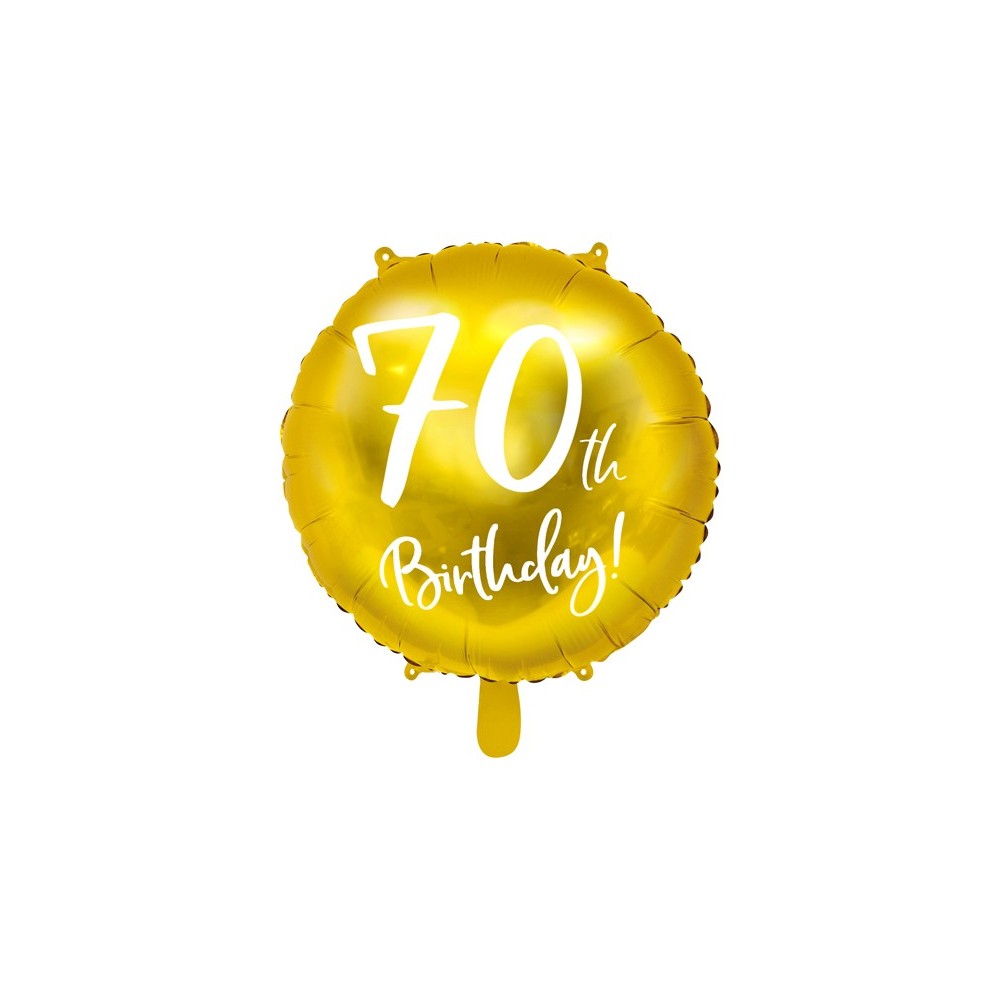 Ballon en mylar - 70e anniversaire - or