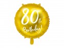 Ballon en mylar 80e anniversaire - or