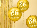 Ballon en mylar 80e anniversaire - or