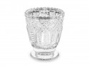 4 Bougeoir - en verre argent - 8cm