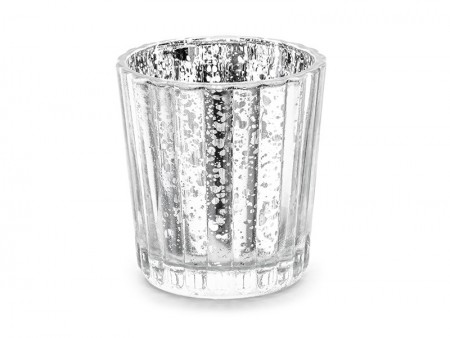 4 Bougeoir - argent - 6cm