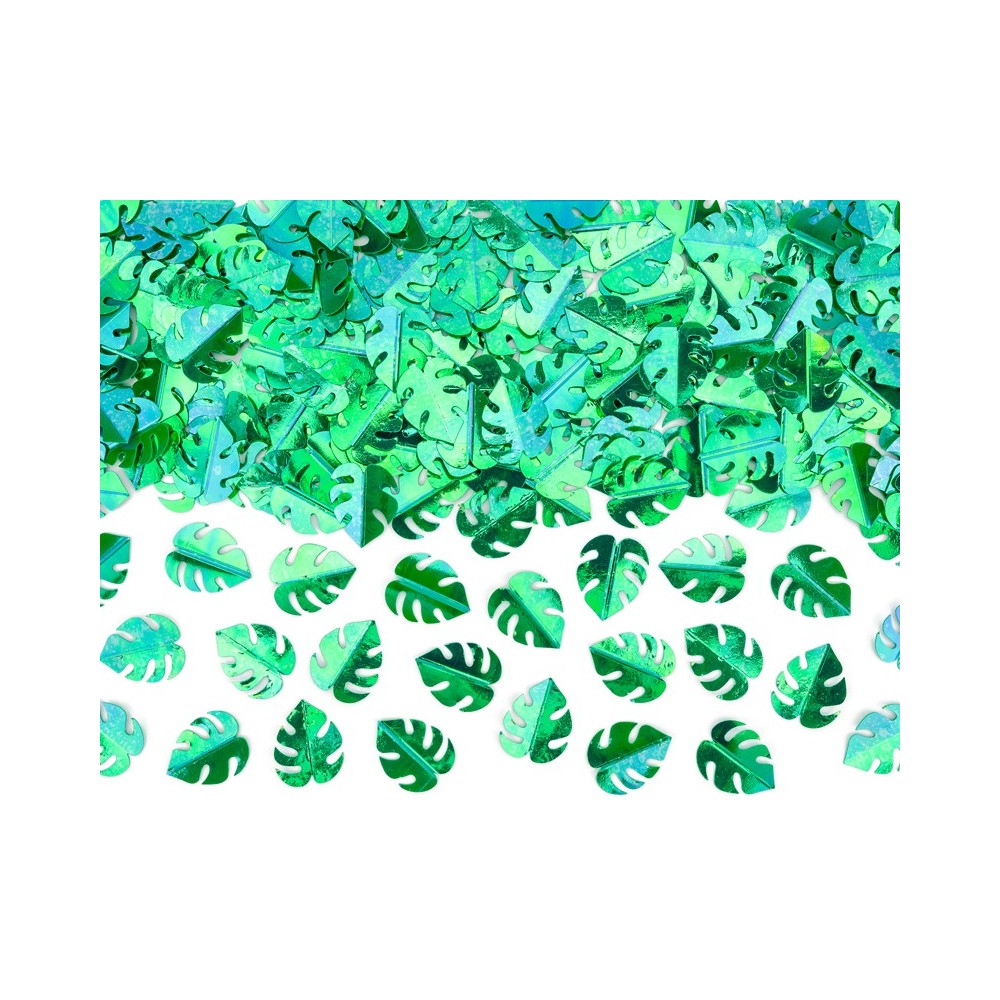Confettis métallisés Feuilles - vert