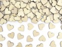 50 Confetti en bois coeurs
