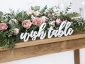 Inscription Table en bois Wish - blanc