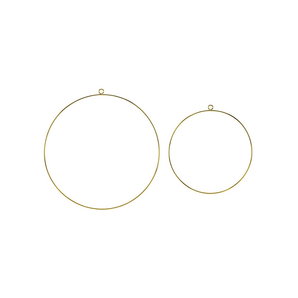 2 Décorations en métal à suspendre Circles - mix