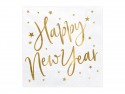 20 Serviettes de table Happy New Year - blanches