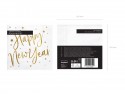 20 Serviettes de table Happy New Year - blanches