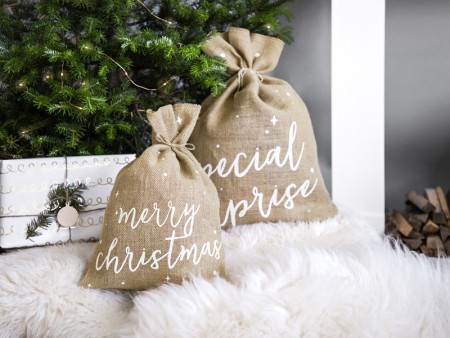 Sac en jute de Joyeux Noël...