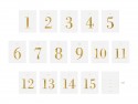 30 Numéros de table - set d'autocollants