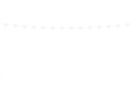 Guirlande coeur - blanche