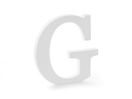 Lettre G en bois - blanche