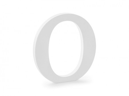 Lettre O en bois - blanche