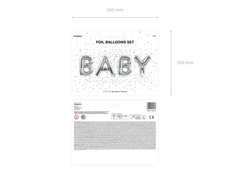 Ballon en mylar Baby - argent