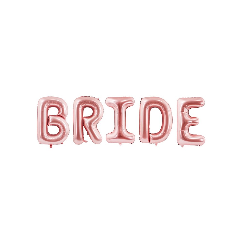 Ballon en mylar Bride - or rose