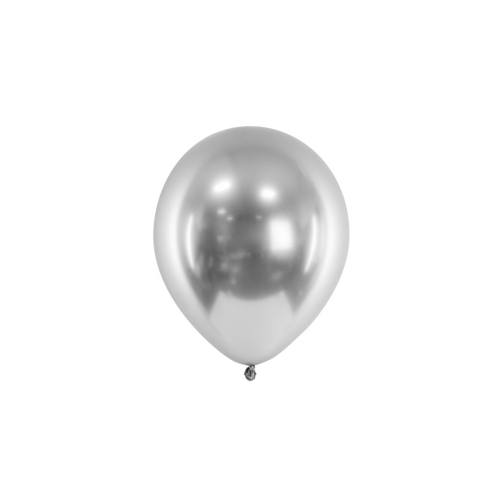 50 Ballons Glossy 30 cm - argent