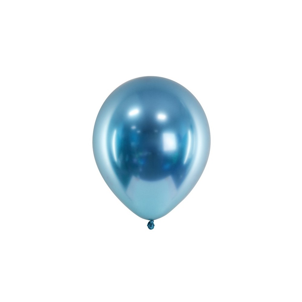 50 Ballons Glossy 30 cm - bleu