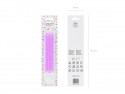 12 Bougies lisses - lilas clair - 14cm