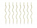 8 Bougies torsadées - or - 14cm
