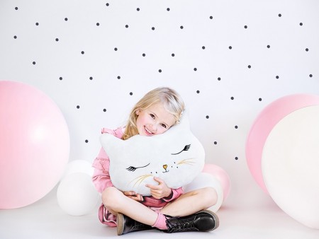 Coussin peluche chaton