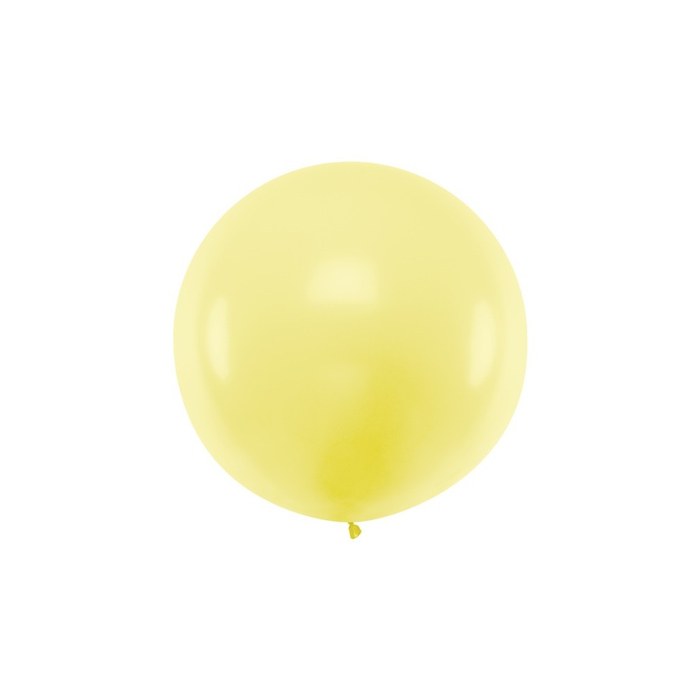 Ballon rond 1m - Jaune clair pastel