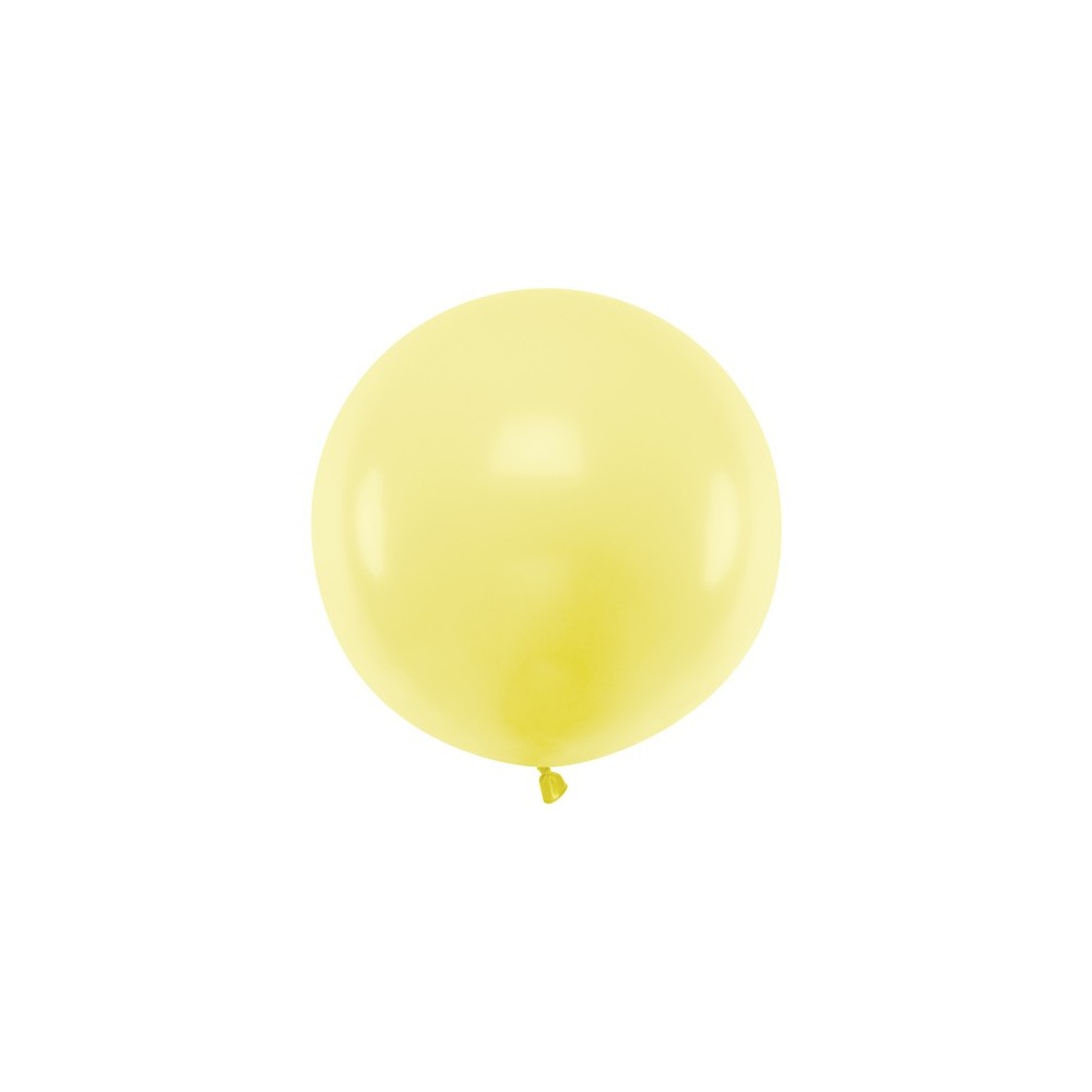 Ballon rond 60cm - Jaune clair pastel