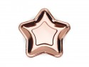 6 Assiettes étoiles - or rose - 18cm