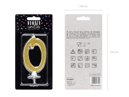 Bougie Chiffre 0- or