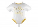 Ballon en mylar - Hello Baby - blanc