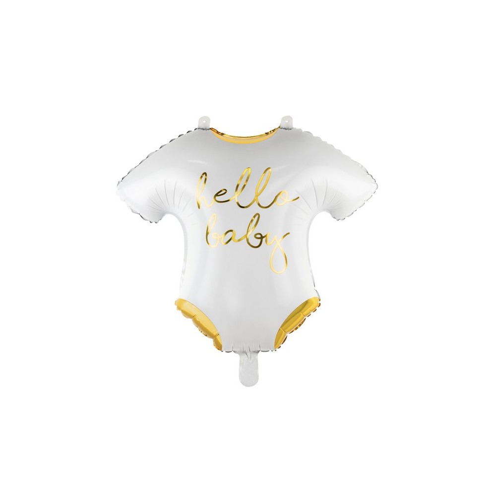 Ballon en mylar - Hello Baby - blanc
