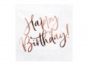 20 Serviettes de table Happy Birthday - blanches