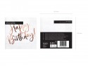 20 Serviettes de table Happy Birthday - blanches