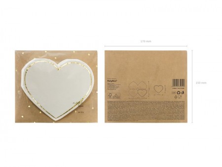 20 Serviettes de table - coeur