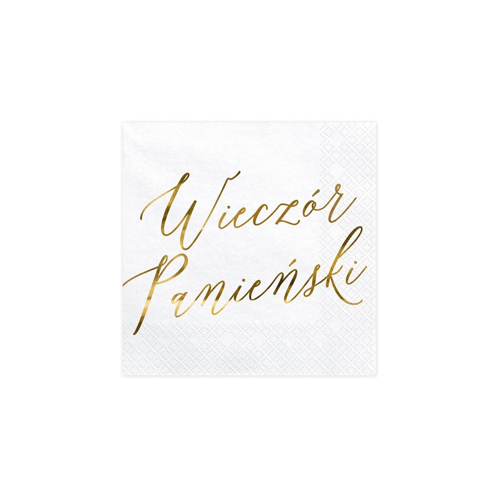 20 Serviettes de table pour un enterrement de vie de jeune fille - blanc