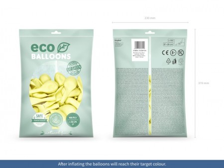 100 Ballons Eco 26 cm crème...