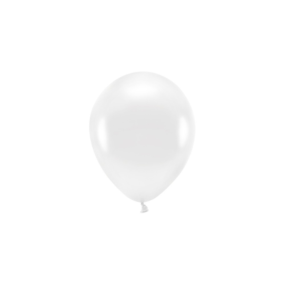 100 Ballons Eco 26 cm métallisés - blanc