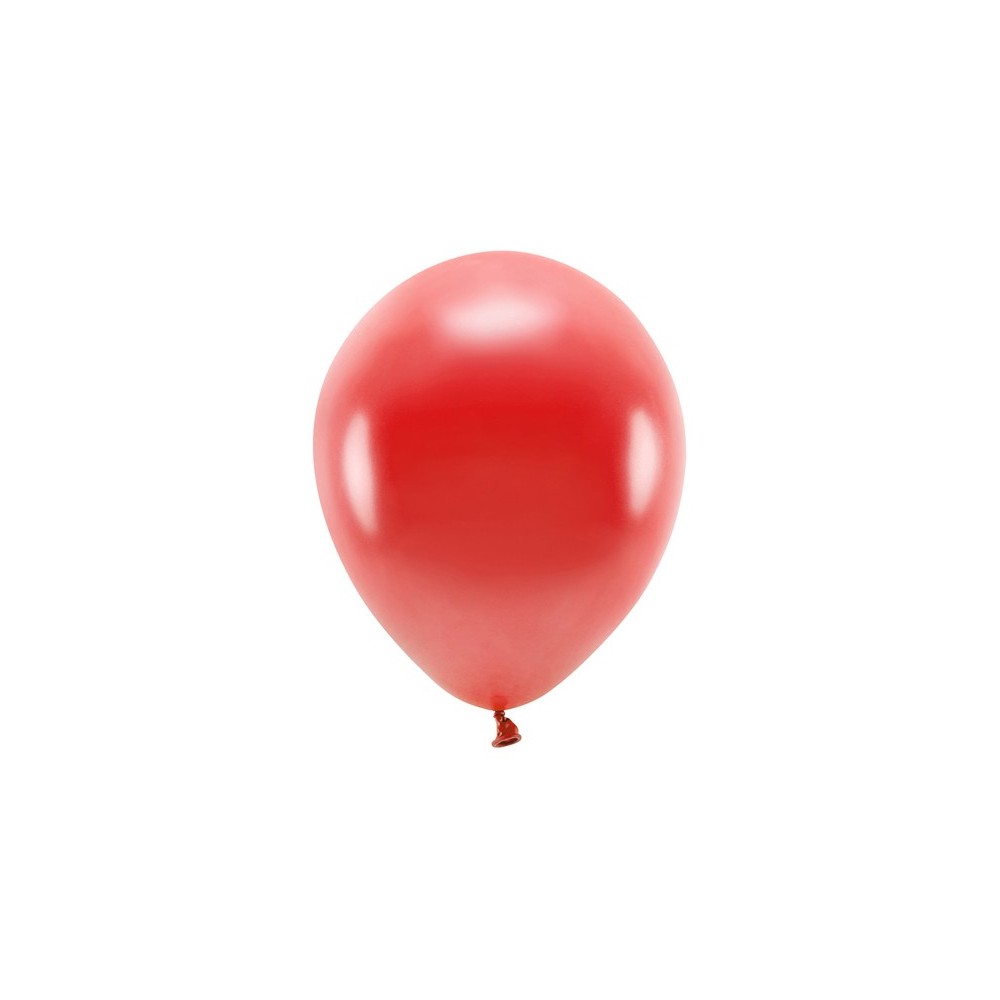 100 Ballons Eco 26 cm métallisés - rouge