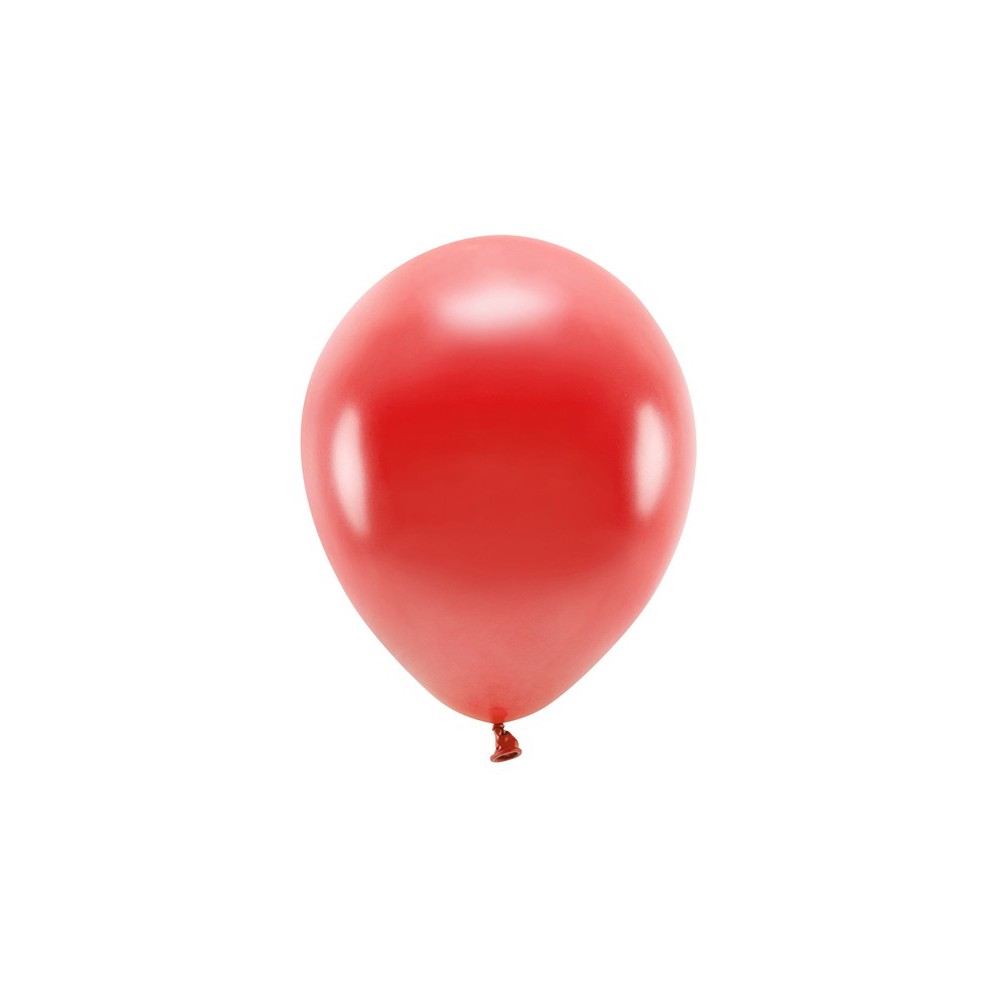 100 Ballons Eco 30 cm - métallisés - rouge